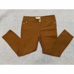 Michael Kors Womens Brown Cotton Pants Size 8 Straight Leg Light Stretch